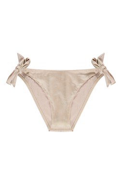 Gold Side Tie Bikini Pant