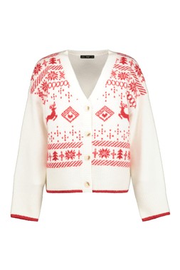 Xmas Wrapping Paper Cardigan