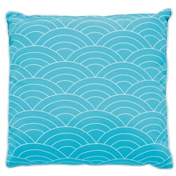 Aqua Patterned Cushion